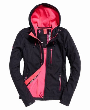 Superdry Hooded SD-Windtrekker Női Kabát Sötétkék/Rózsaszín | UVLSE8946